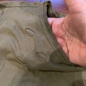 Alice + Olivia - olive green cotton tshirt- NWT size Large